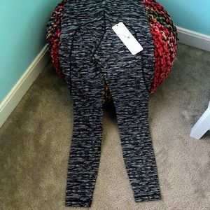 Black and White Striped Leggings